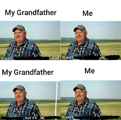 Grandfather It,ain ork Me My Grandfather