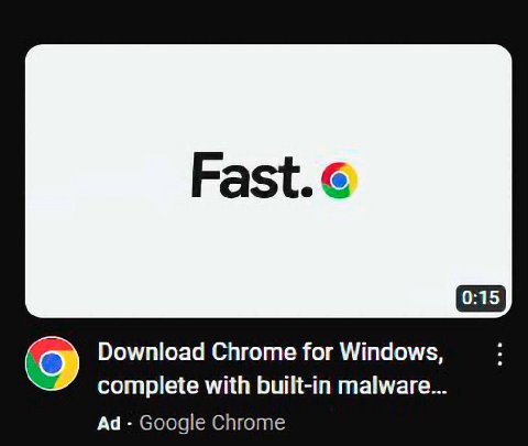 Fast. Download Chrome for Windows, complete with built-in malware.. Google Chrome