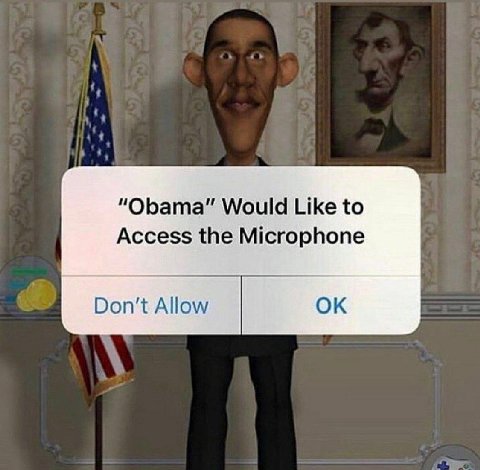 “Obama” Would Like to Access the Microphone Don't Allow