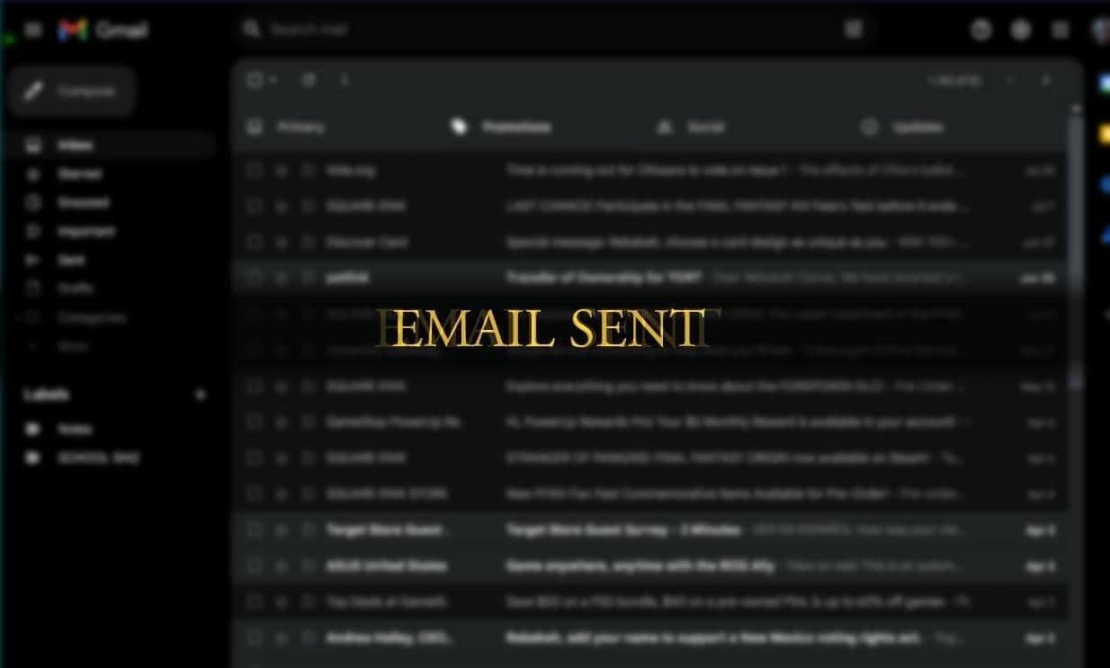 EMAIL SENT
