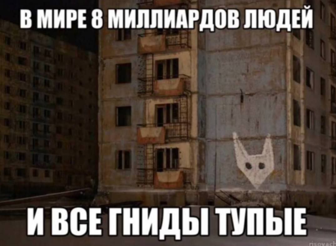 В МИРЕ 8 МИЛЛИАРДОВ ЛЮДЕЙ ИВСЕГНИДЫ ТУПЫЕ