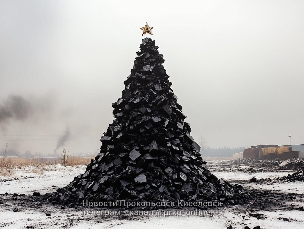 Угольную елку отправят из Горловки в Кузбасс. 

Высота необычного дерева составит семь метров. На производство подарка ушло несколько тысяч брикетов. Сообщается, что угольная ель украсит один из город