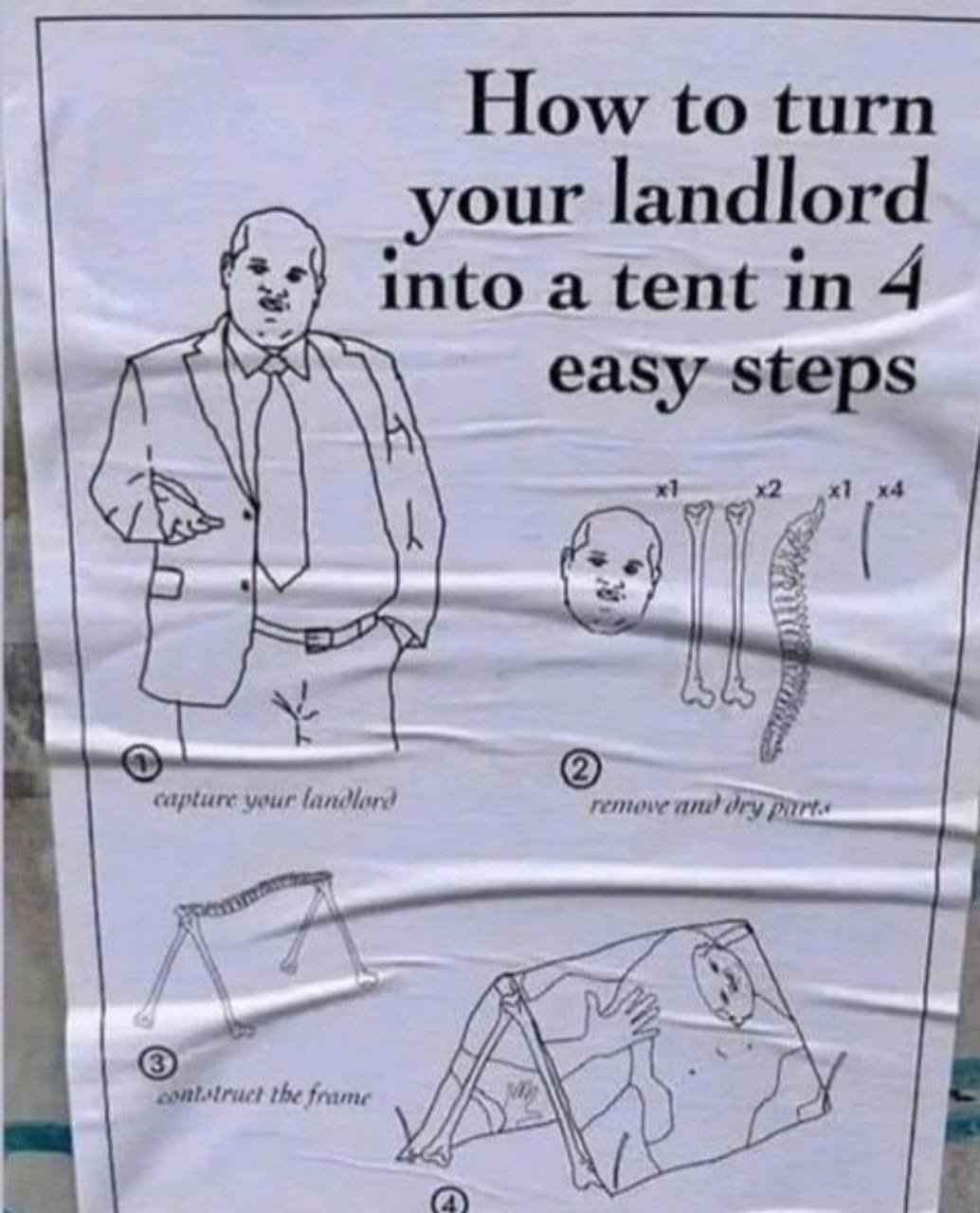 How to turn your landlord into a tent in 4 easy steps your landlord the frame