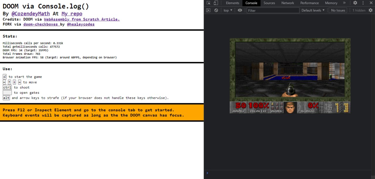 https://mattcozendey.github.io/

https://github.com/MattCozendey/doom-console-log