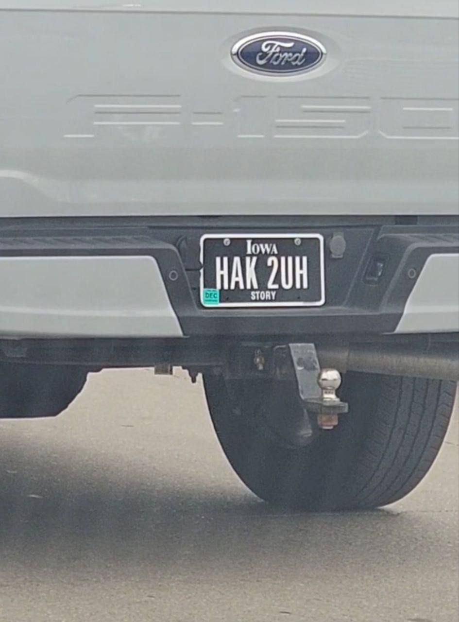 Admin license plate doxxed.