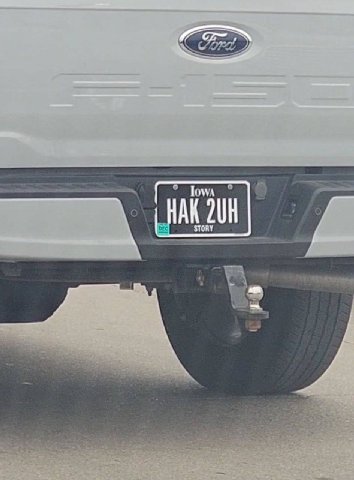 Admin license plate doxxed.