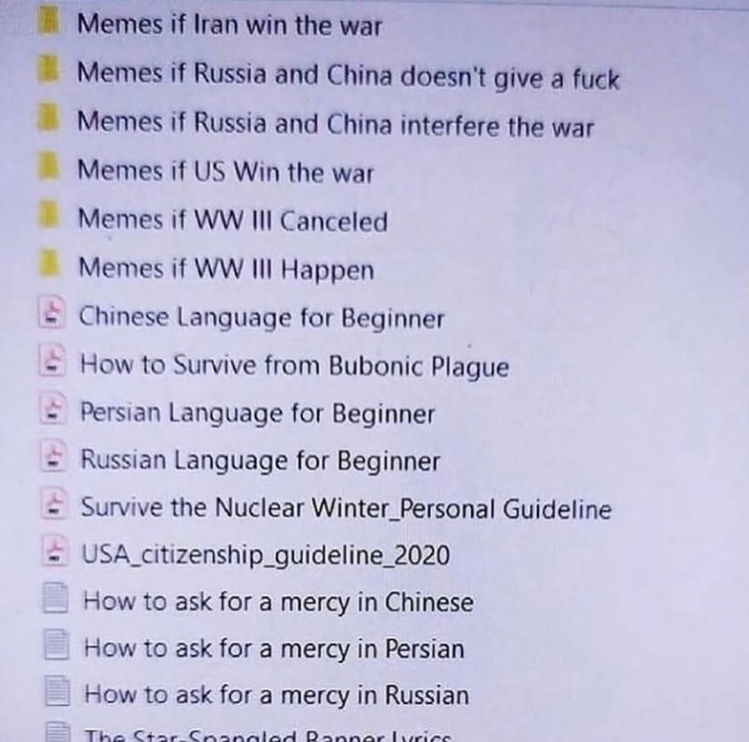 Memes И Iran win the war if Russia and China doesn't give a fuck Memes if Russia and China interfere the war Memes if Win the war Memes if Canceled Memes if Happen Chinese Language for Beginner How to