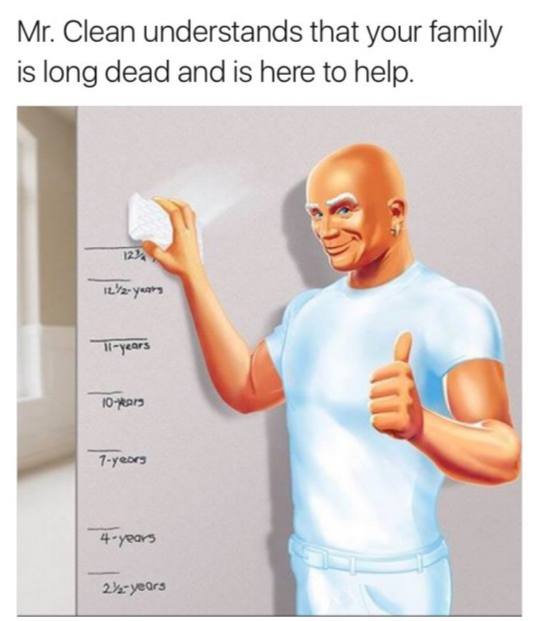 Clean understands that your family is long dead and is here to help.