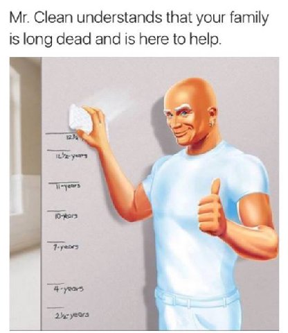 Clean understands that your family is long dead and is here to help.