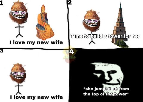 1 love my new wife *she jumpedioffatrom the top of love my new wife