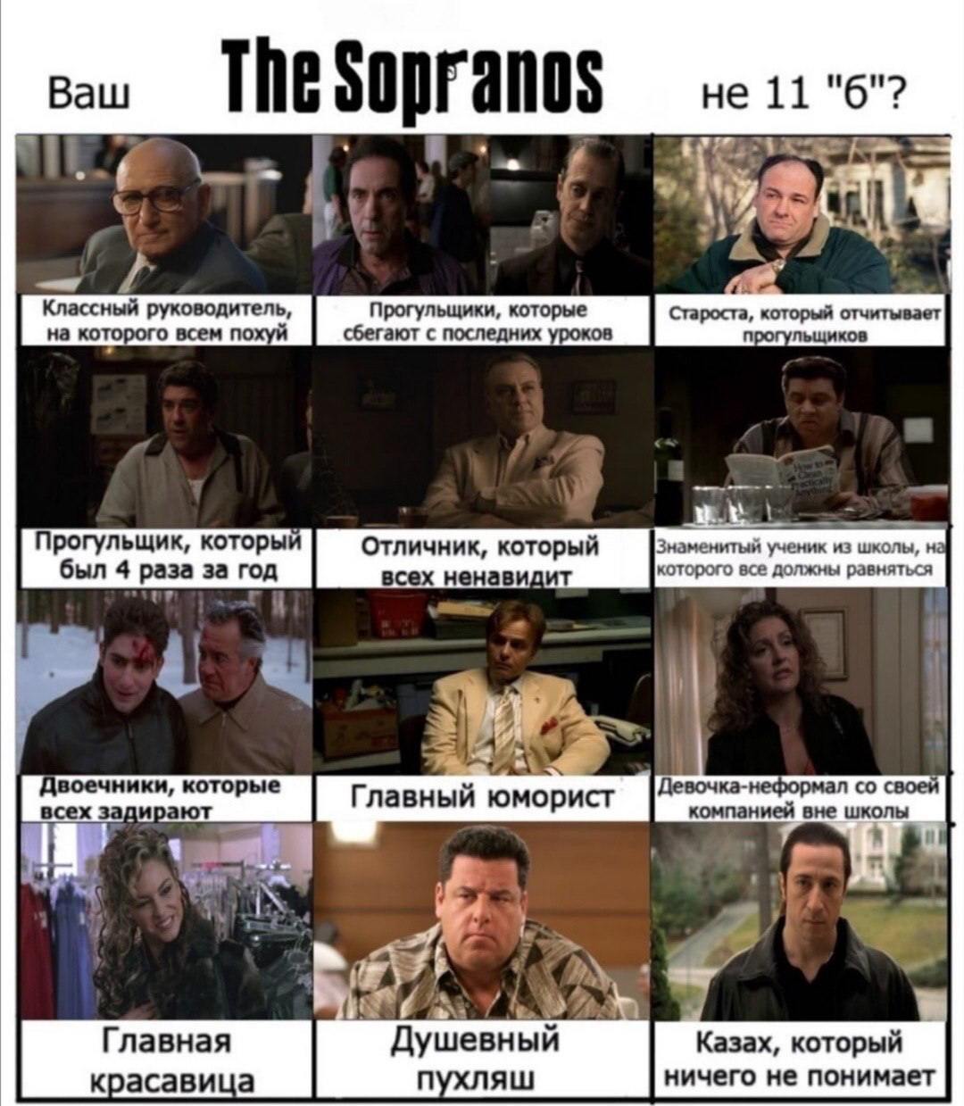 Ваш The He 11 "6"? Прогульщики, которые Староста, который отчитывает сбегают с последних уроков прогульщиков Прогульщик, которы Отличник, который Знаменитый ученик из школы, был 4 раза за год всех нен