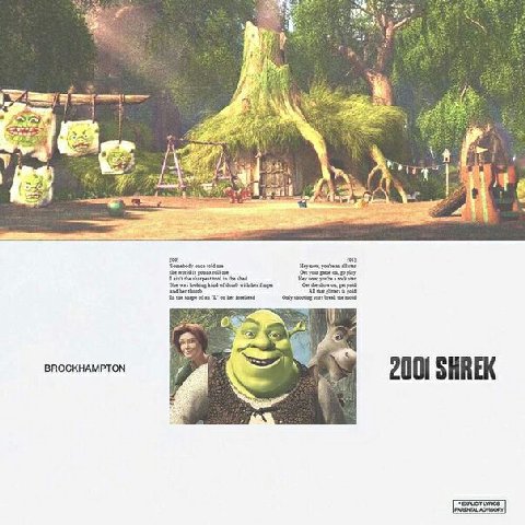 exe wit he is me sor Get your the tool in the sbed Wey com, a rock Der ‘She was looking Lied of ber pai pod 1 the of ber fecedend toe BROCKHAMPTON 2001 SHREK