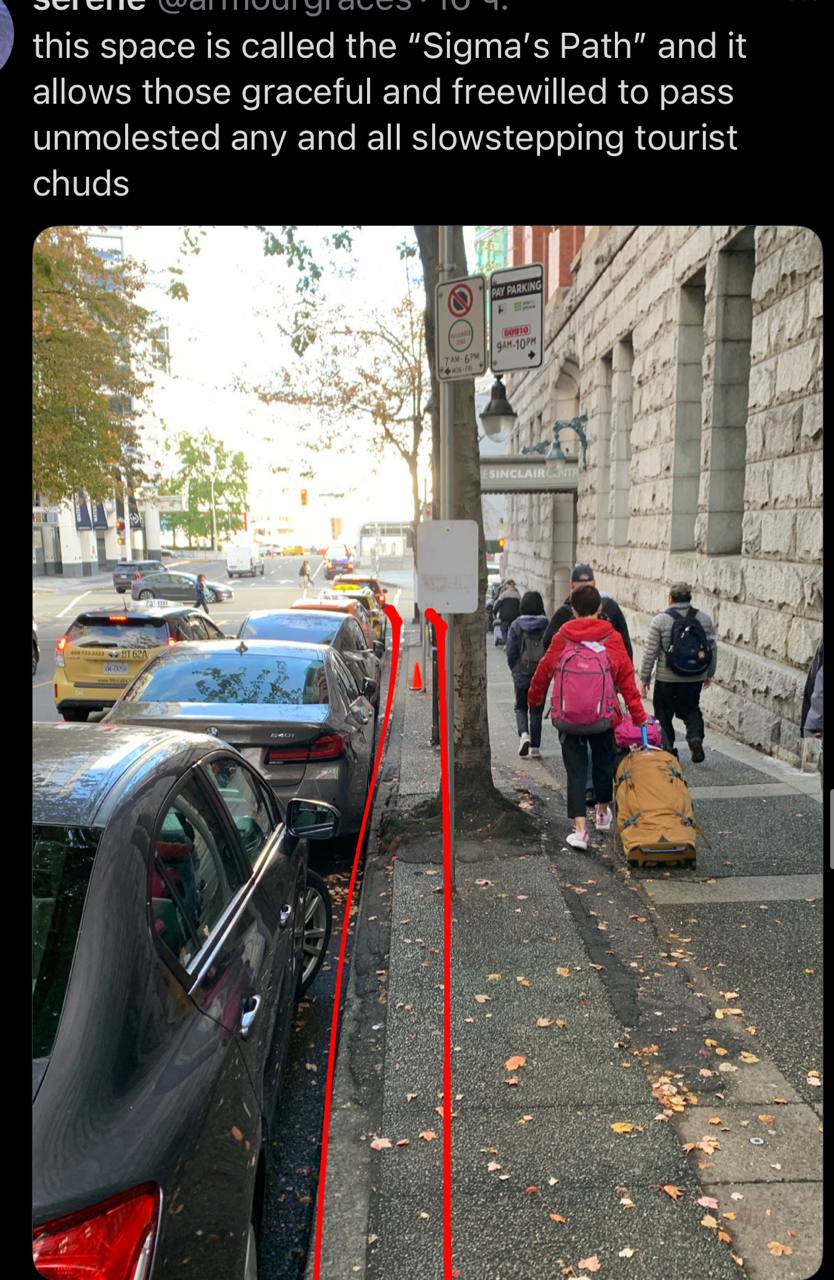 this space is called the Path” and it allows those graceful and freewilled to pass unmolested any and all slowstepping tourist chuds SINCLAIR a у у