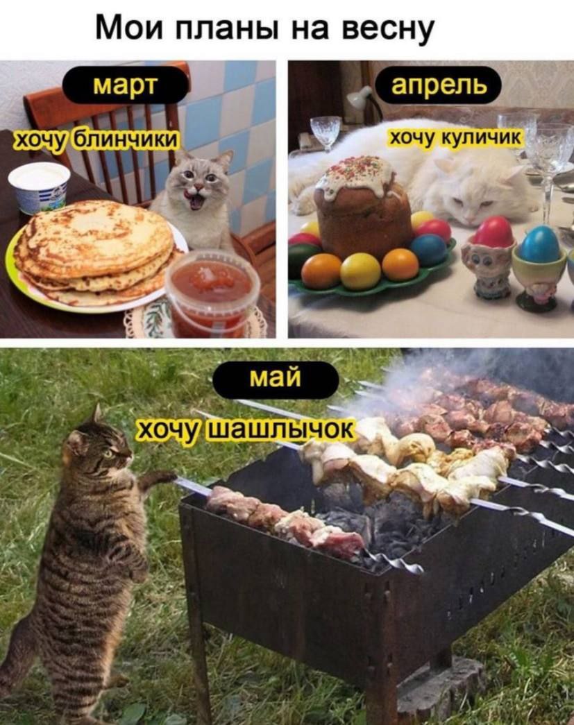 Мои планы на весну апрель хочу блинчики хочу куличик 4 а 2 A А май Я a к 4 as я
