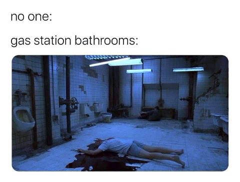 по опе: gas station bathrooms: