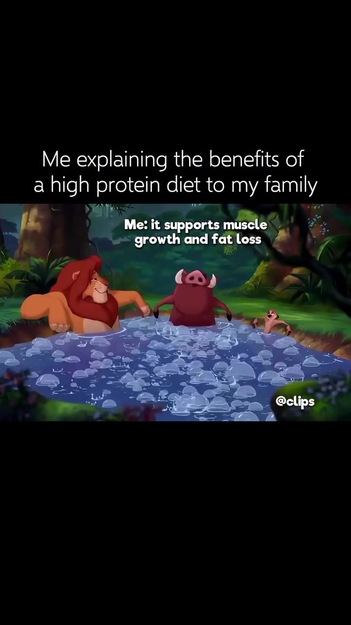 Me explaining the benefits of a high protein diet to my family