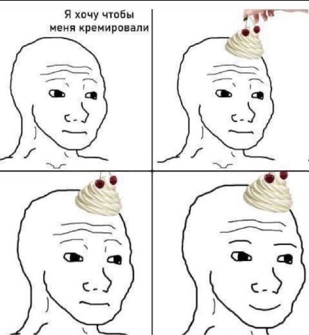 Я хочу чтобы меня кремировали a a a с.) TAS