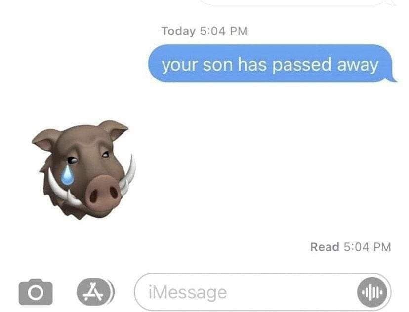 Тодау 5:04 your son has passed away Read 5:04 iMessa
