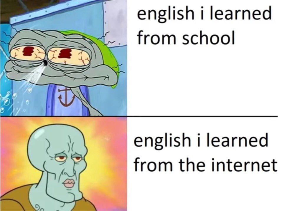 english i learned from school english i learned from the internet 5
