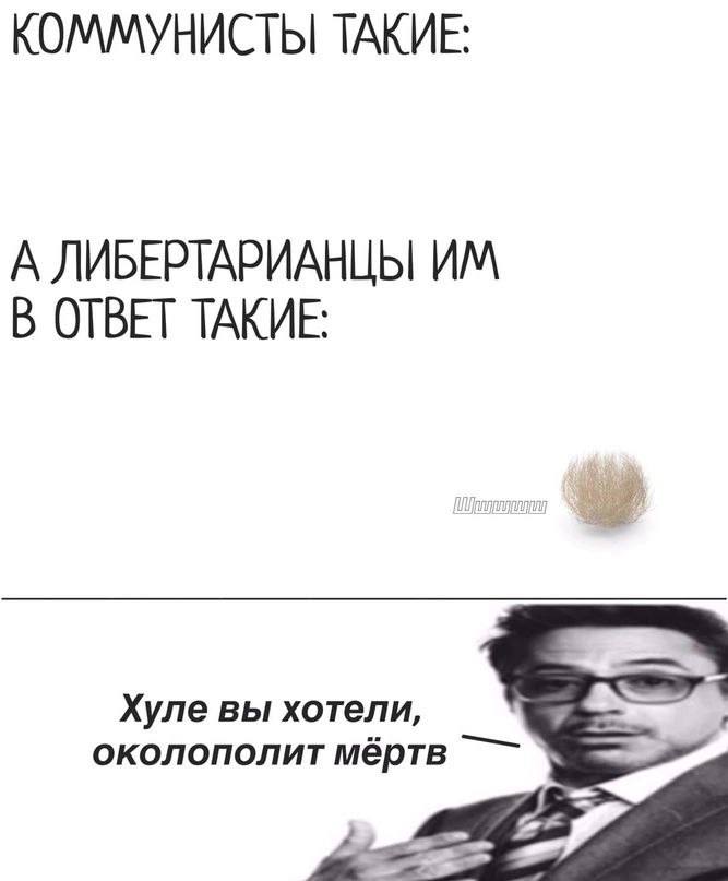 КОЛАМУНИСТЫ ТАКИЕ: А ЛИБЕРТАРИАНЦЫ В ОТВЕТ ТАКИЕ: Хуле вы околополит