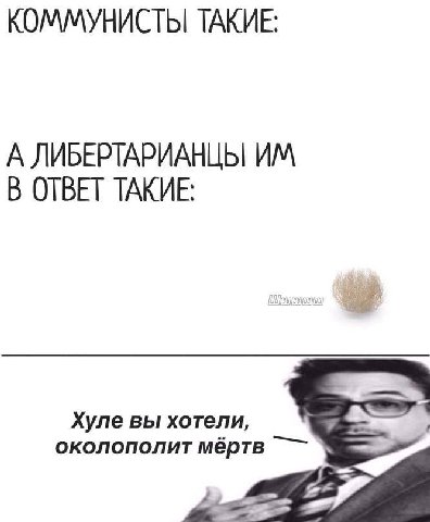 КОЛАМУНИСТЫ ТАКИЕ: А ЛИБЕРТАРИАНЦЫ В ОТВЕТ ТАКИЕ: Хуле вы околополит