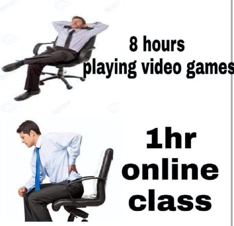 8 hours playing video games online class