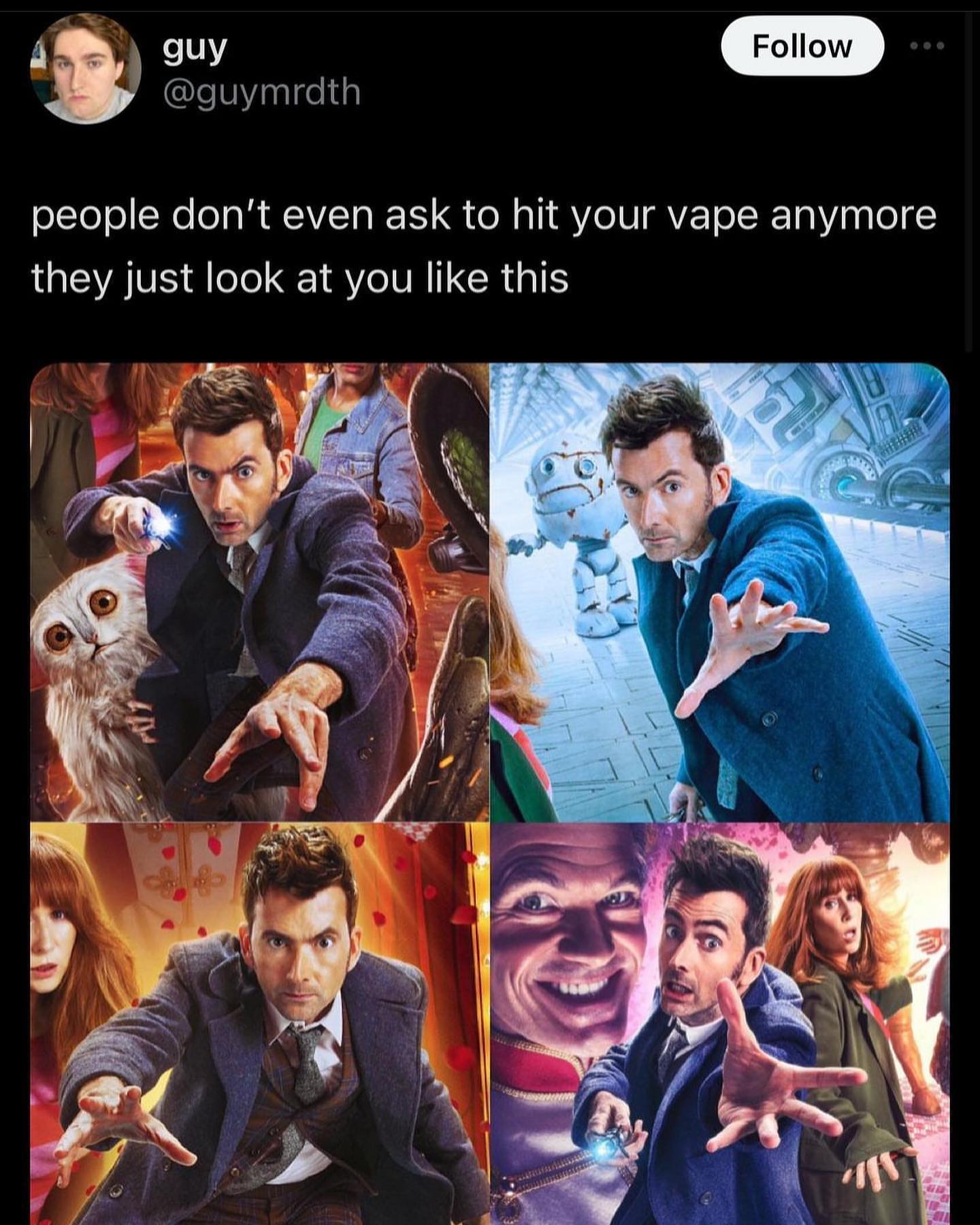 guy people don't even ask to hit your уаре anymore they just look at you like this 4 74