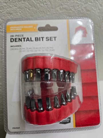 9 DENTAL BIT SET INCLUDES 4 4 [7 i all и. IN a ж