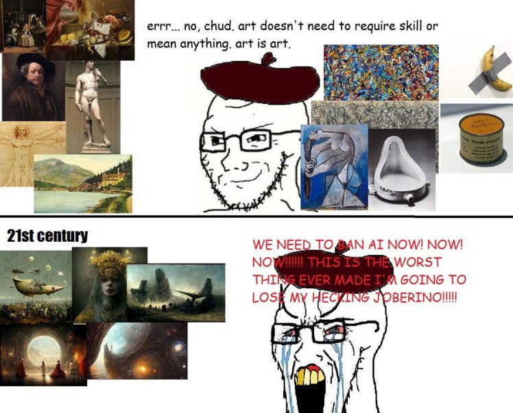 еггг... по, art doesn't need to require skill or mean anything. art is art. 4 я 7 А А WE NEED TO AT NOW! Now! NO WORST THI GOING TO LOS