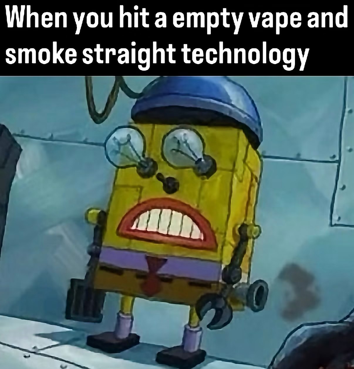 When you hit a empty vape and smoke straight technology