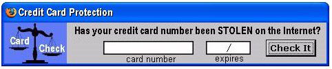 Card Protection Has your credit card number been STOLEN on the Internet? Сага Check It card expires