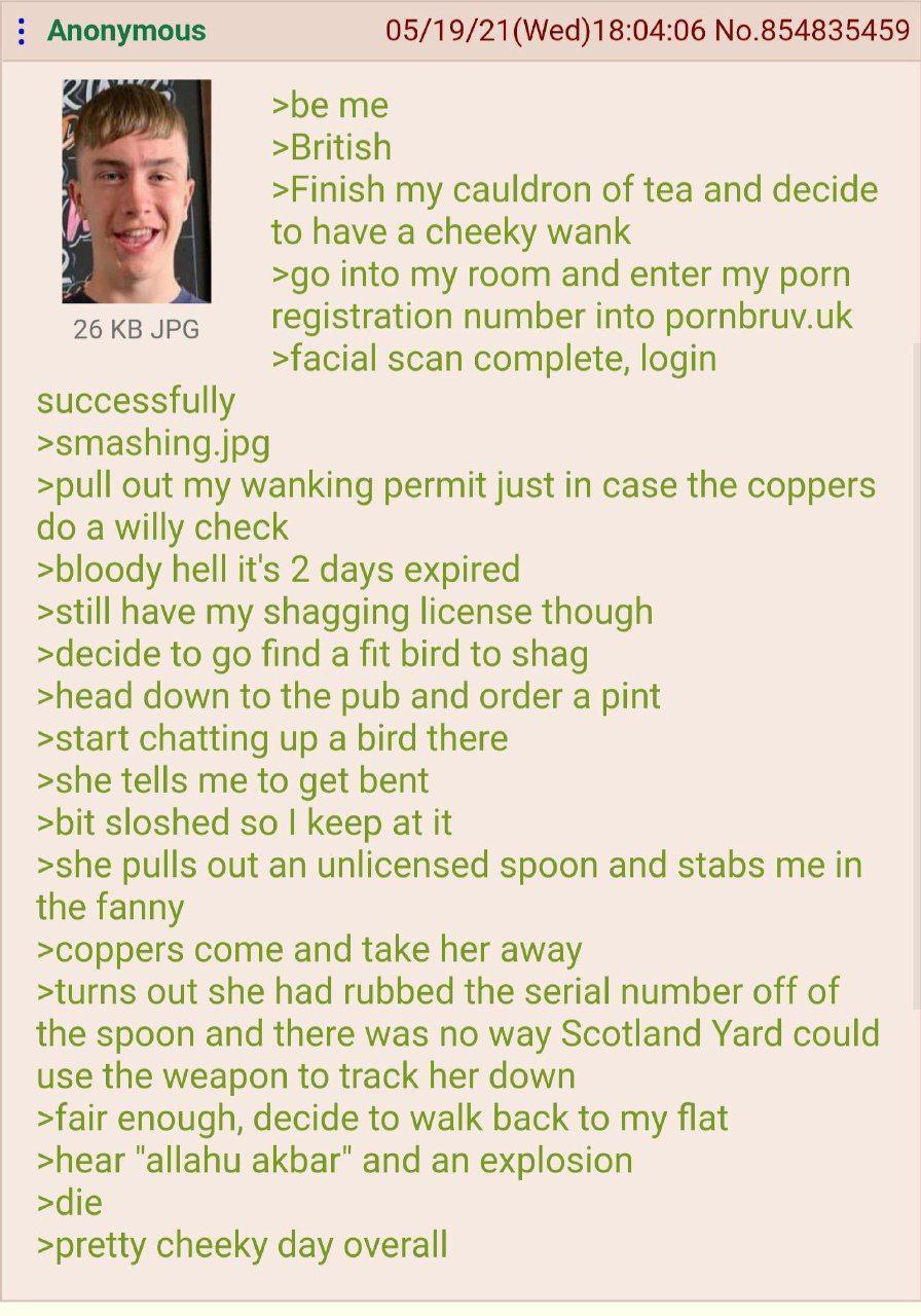 >"sorry, my English is bad, I'm from UK" kinda true