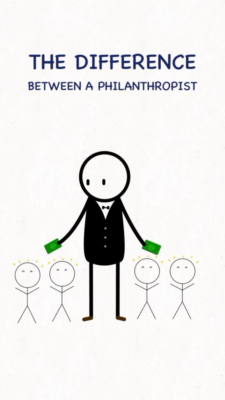 HUNGRY PEOPLE. BETWEEN A PHILANTHROPIST