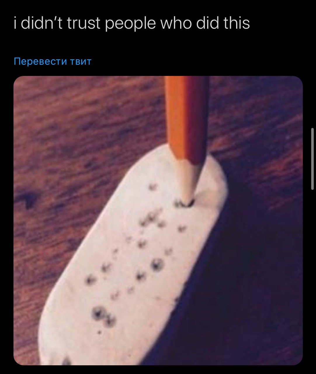 i didn't trust people who did this Перевести твит