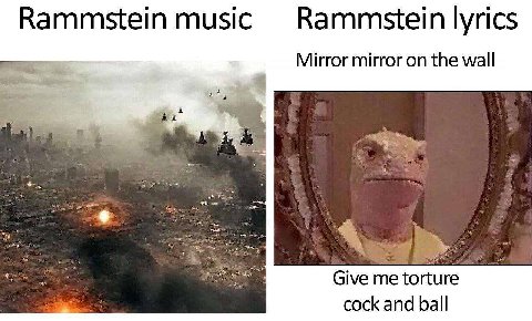 Rammstein music Rammstein lyrics Mirror mirror on the wall as meterture cock and ball