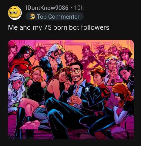 IDontKnow9086 Top Commenter Me and my 75 porn bot followers AN SSS и