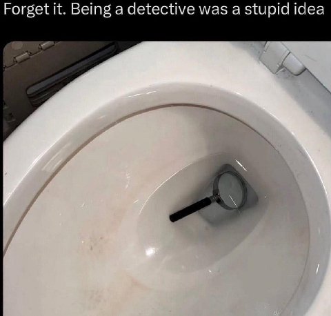 Forget it. Being a detective was а stupid idea