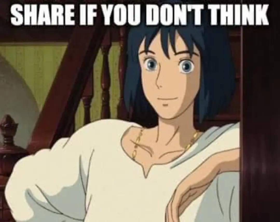 SHARE IF YOU DONT THINK