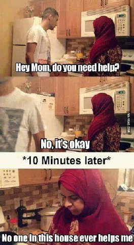 ЕЕ: Hey Mom, you need help? tee No *10 Minutes later No опе house ever helps me