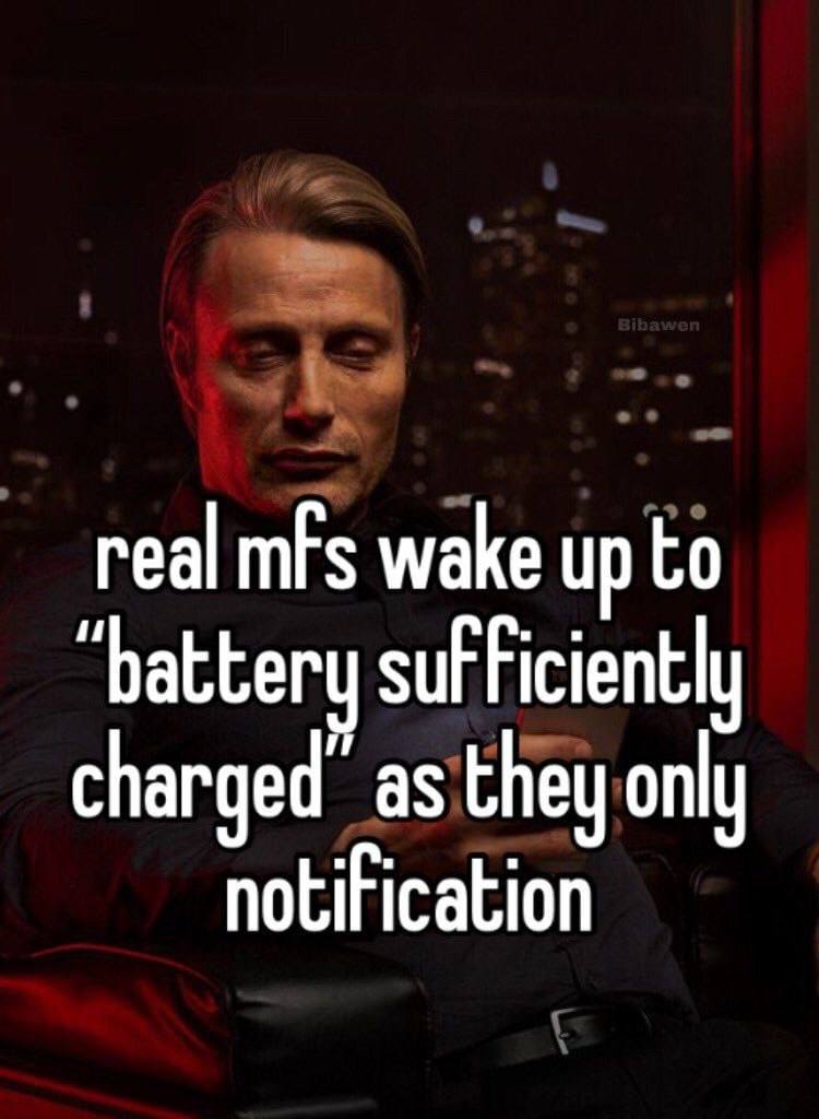 real wake up to ‘battery charged as they only notification