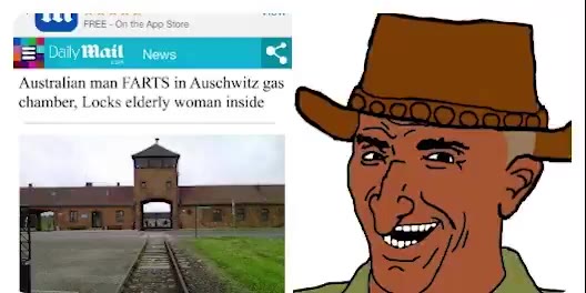 ‘Asiralian man FARTS in Auschwitz gas chamber, Locks elderly woman inside