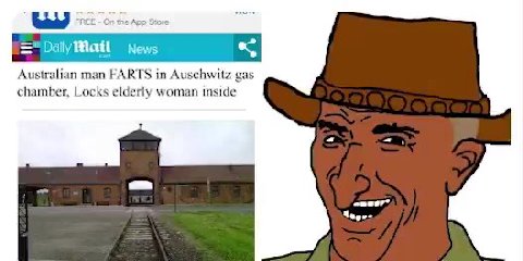 ‘Asiralian man FARTS in Auschwitz gas chamber, Locks elderly woman inside