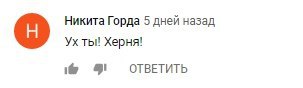 Никита Горда 5 дней назад ты! Херня! 9! ОТВЕТИТЬ