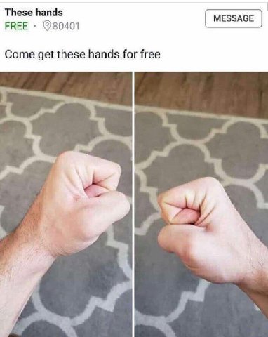 These hands FREE ©80401 Come get these hands for free