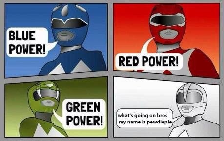 BLUE POWER! RED POWER! GREEN going on bros