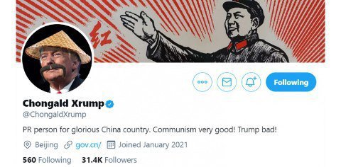 Chongald Xrump@ @ChongaldXrump person for glorious China country. Communism very good! Trump bad! Beijing ‹5? gov.cn/ Joined January 2021 560 Following Followers