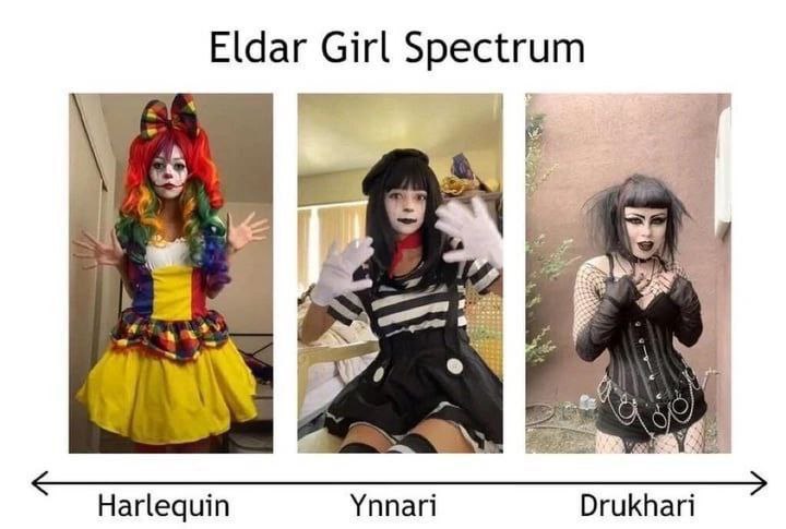 Eldar Girl Spectrum A Harlequin Ynnari Drukhari