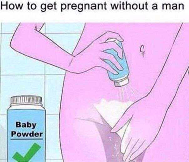 How to get pregnant without a man Baby Powder у