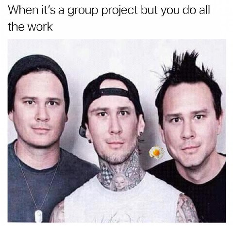 When it’s a group project but you all the work