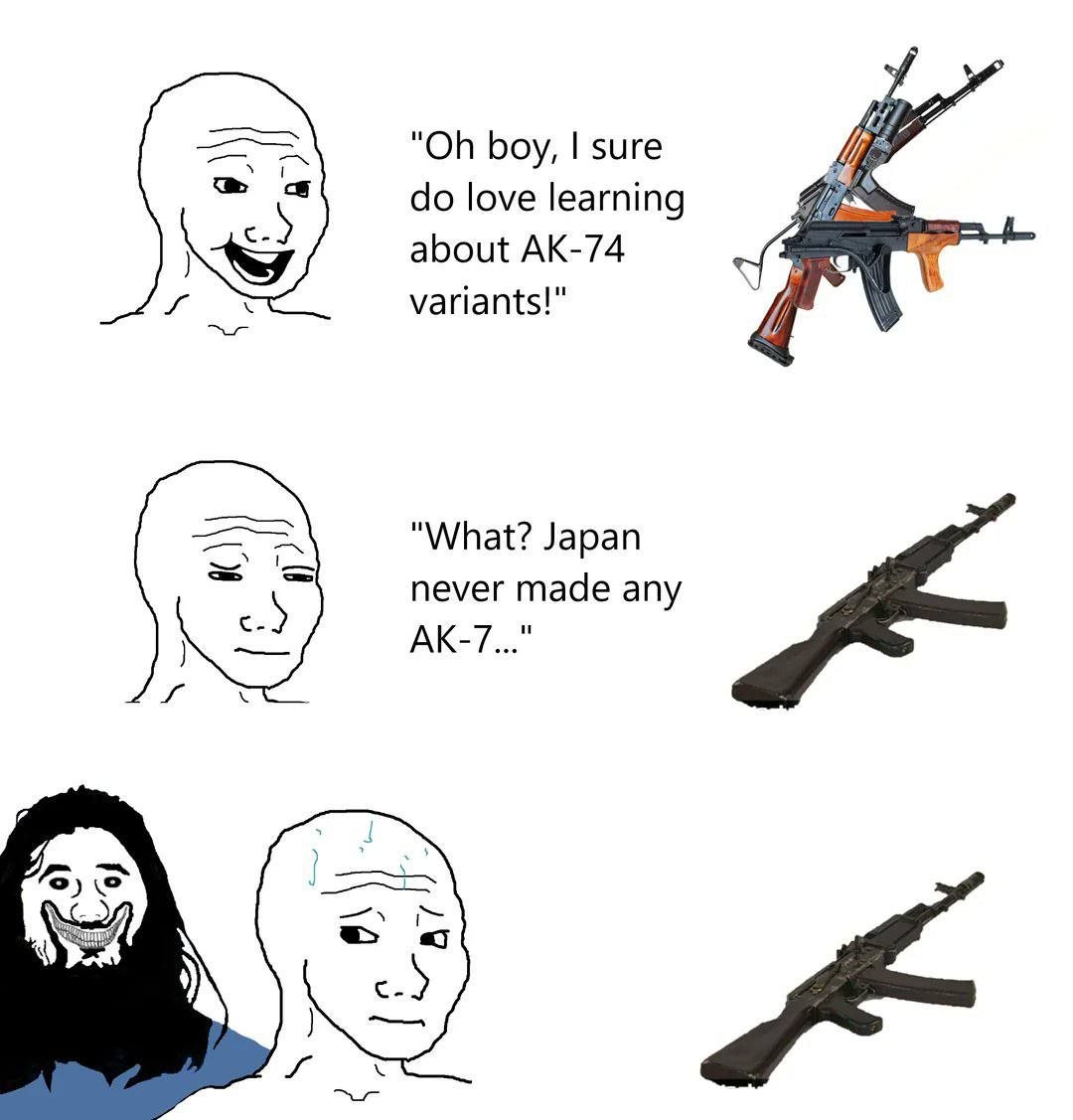 boy, I sure love learning about 74 variants! "What? Japan never made any